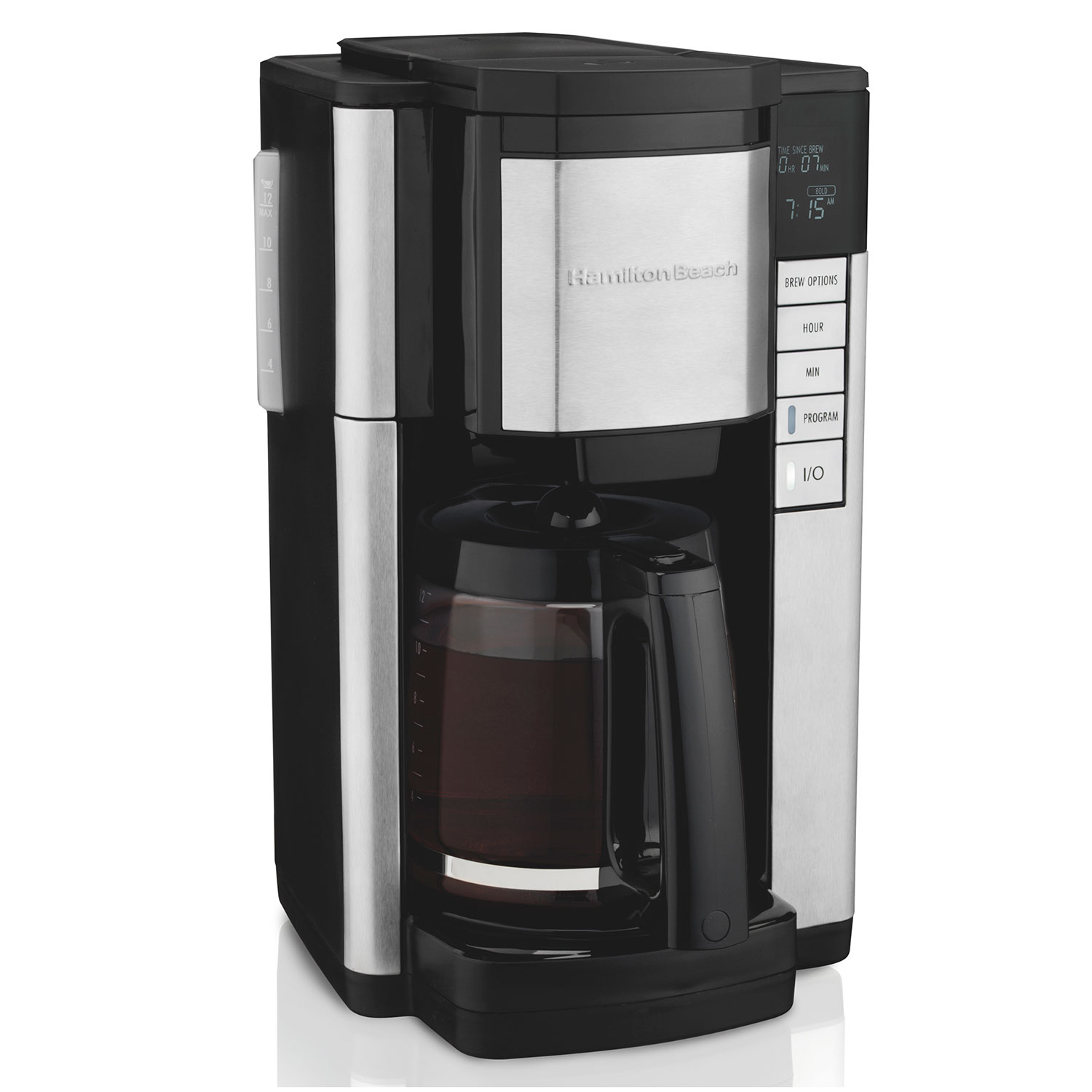 Front-Fill® 12 Cup Programmable Coffee Maker Black & Stainless (46381)
