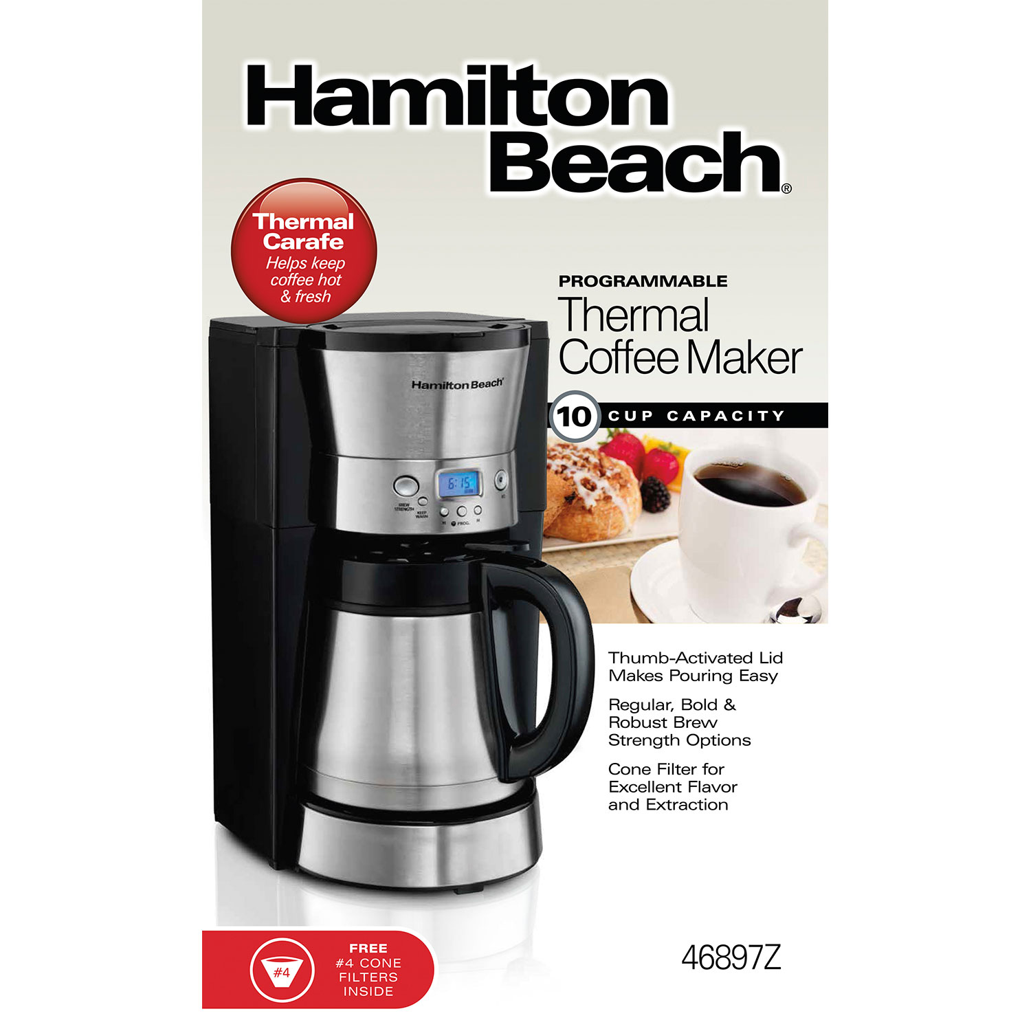 Programmable Thermal Coffee Maker - 46897Z - HamiltonBeach.com