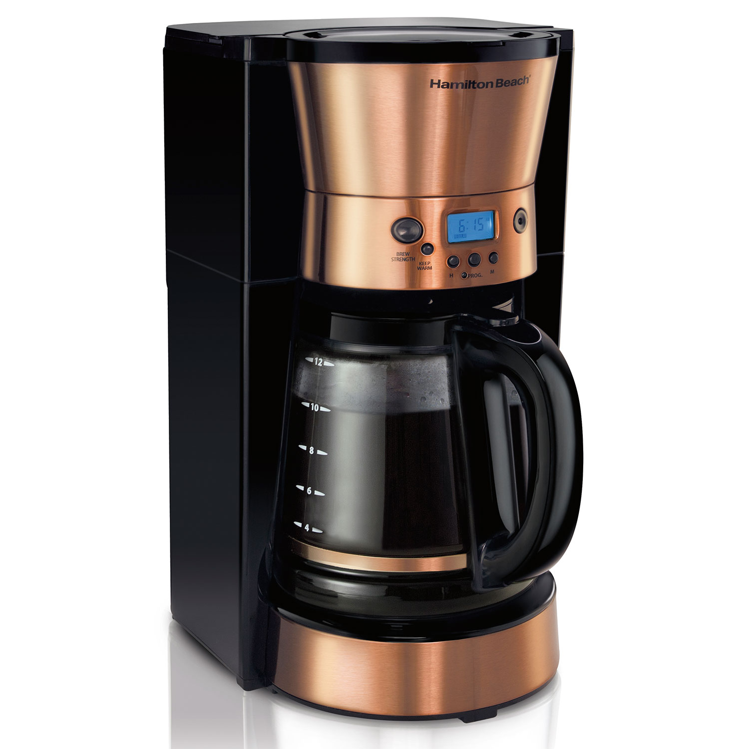 FrontFill® 12 Cup Programmable Coffee Maker with Copper Accents (46898)