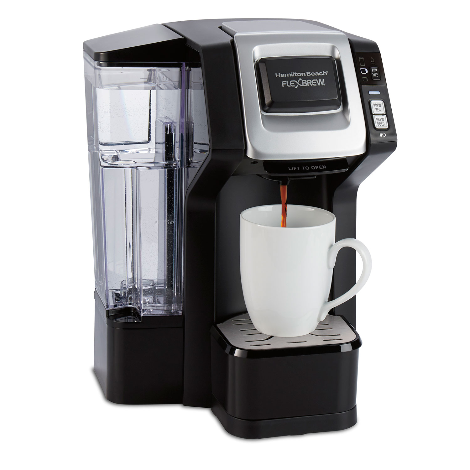 FlexBrew® Coffee Maker Single-Serve with Removable Water Reservoir, Black  (49975)