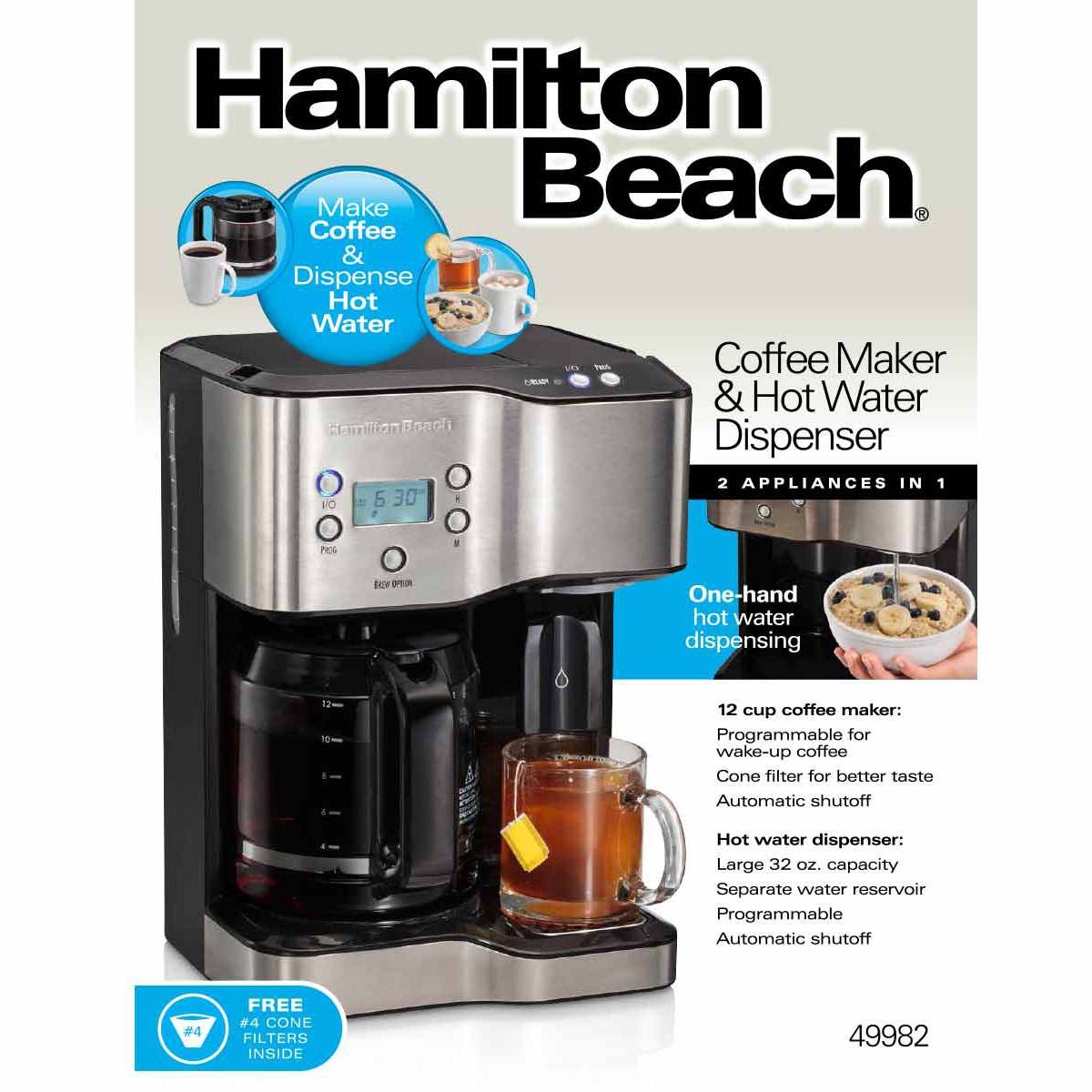Hamilton Beach 12-Cup Coffee Maker & Hot Water Dispenser