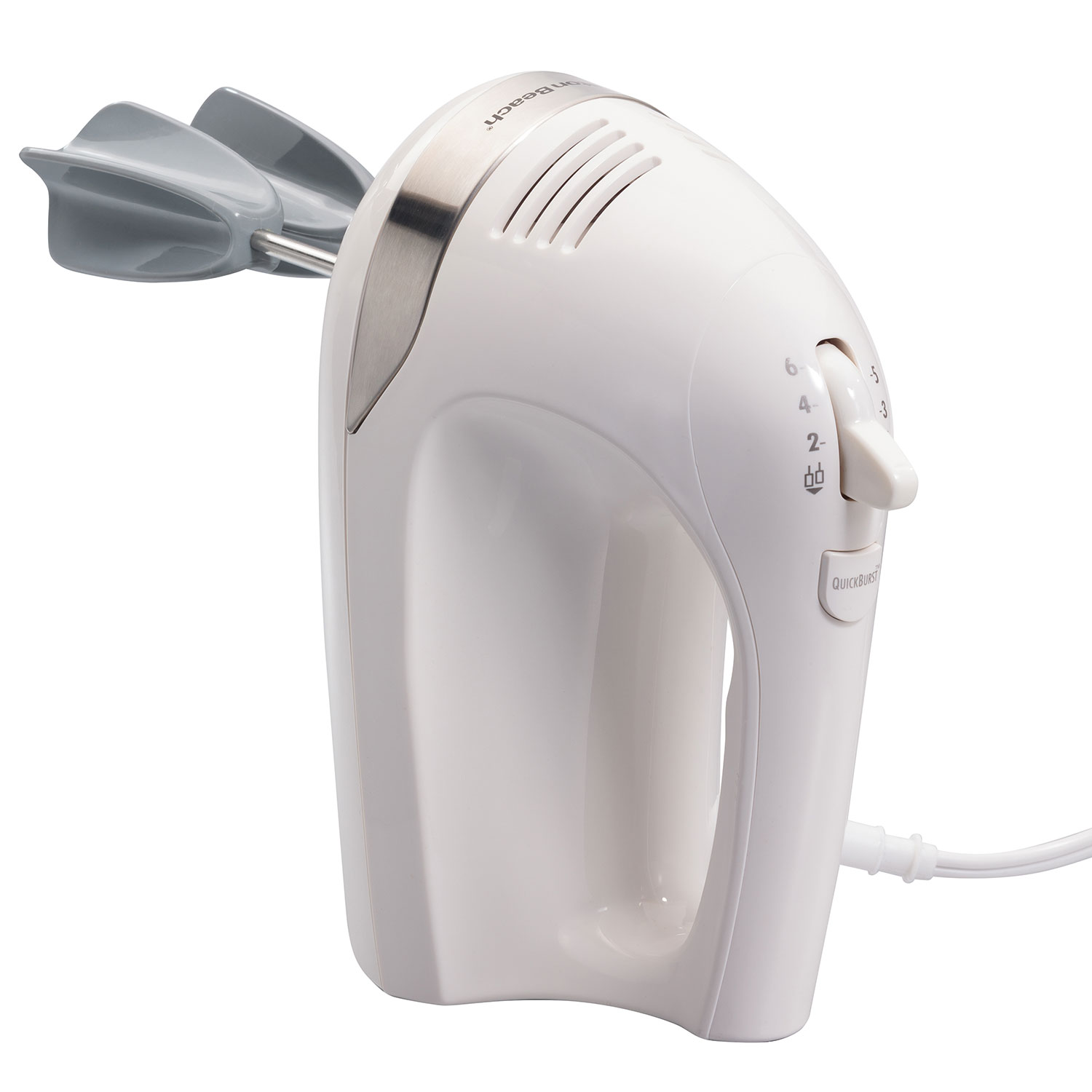 6 Speed Hand Mixer with Snap-On Case White (62636G)