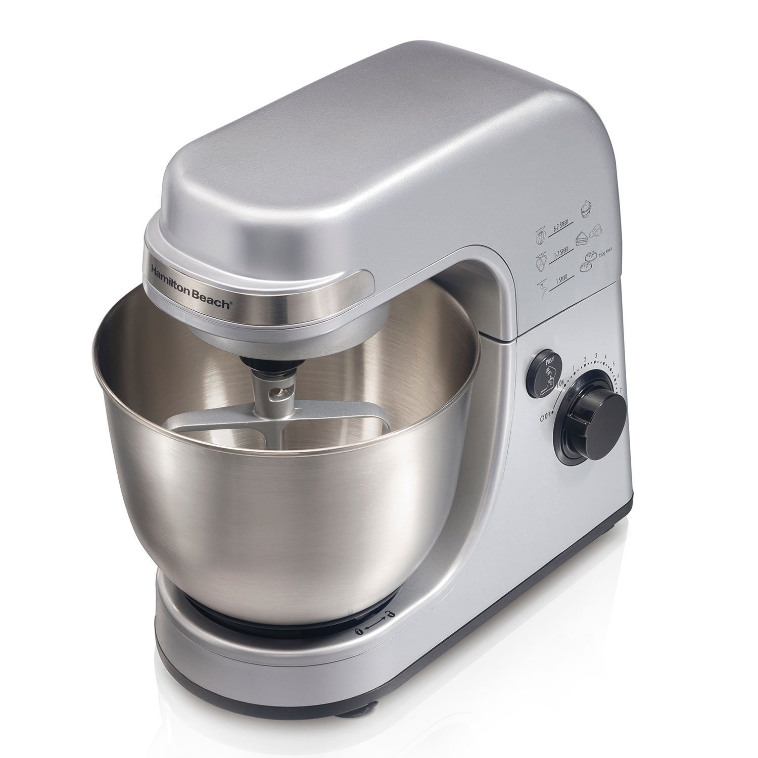 7 Speed Stand Mixer, 4 Quart, Silver (63385)