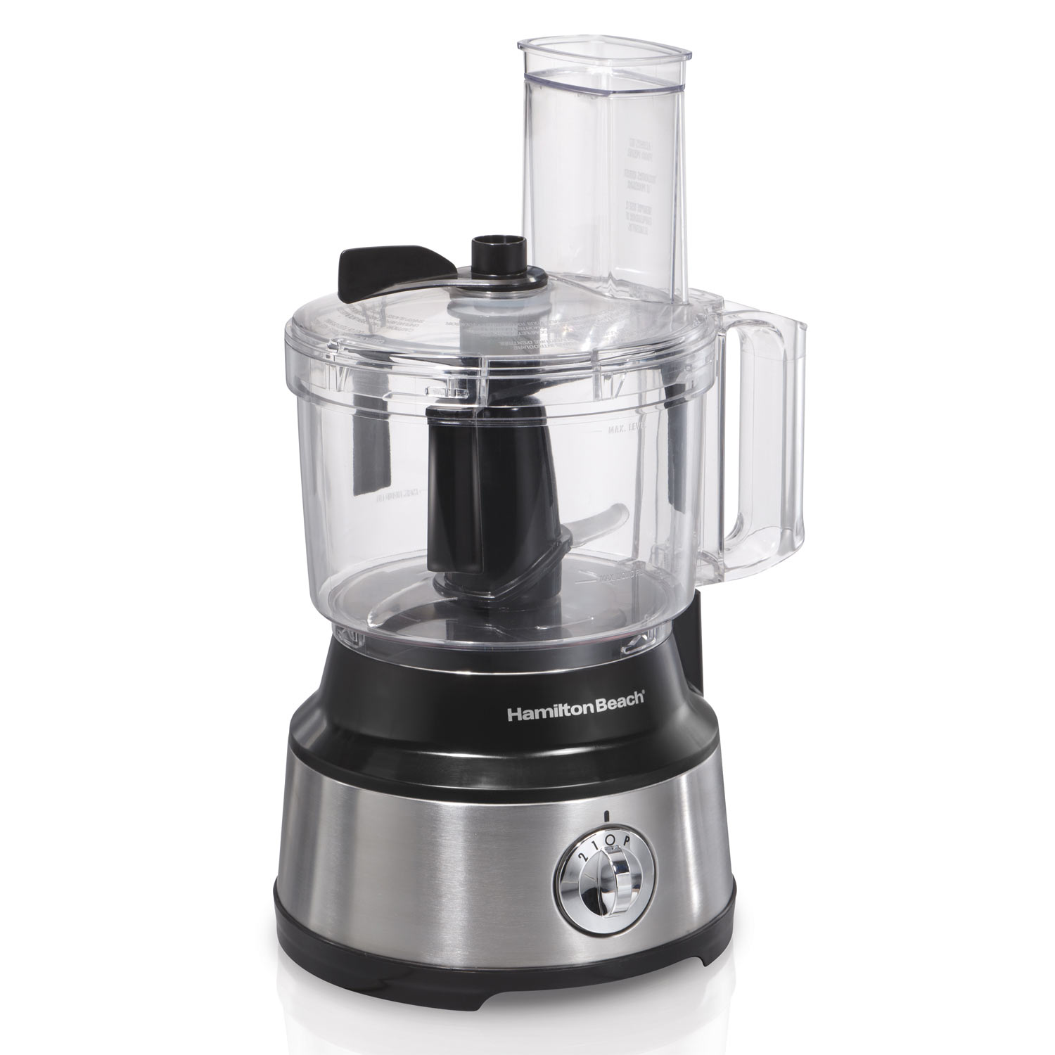 Hamilton Beach 10-Cup Food Processor with Bowl Scraper, Black & Stainless - 70730