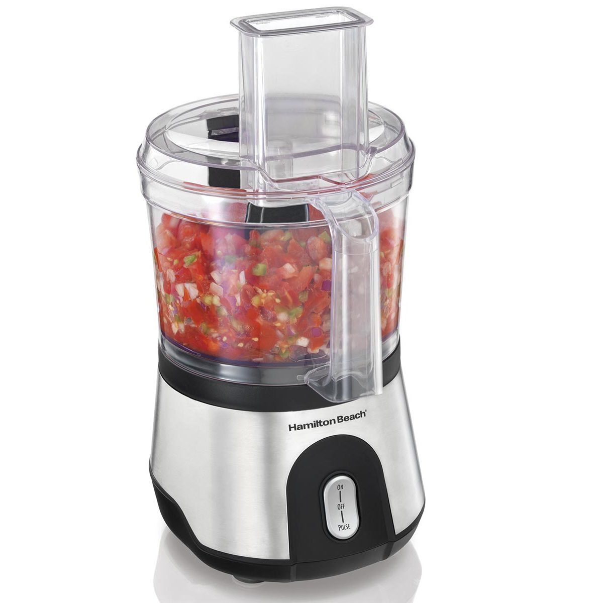 10-Cup Food Processor with Compact Storage, Black & Stainless (70760)