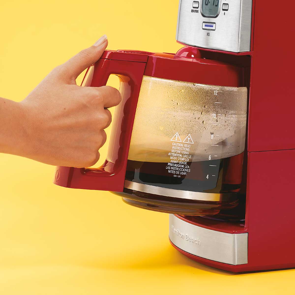 12-Cup Programmable Coffee Maker, Red - 43253R