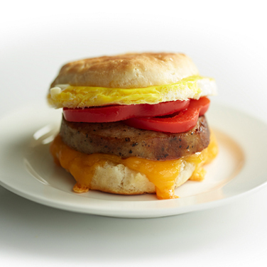 Cheesy Egg and Sausage Biscuit Cheesy Egg and Sausage Biscuit