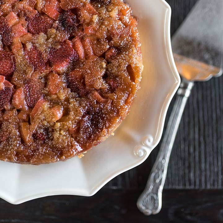 Strawberry Rhubarb Upside Down Cake Strawberry Rhubarb Upside Down Cake