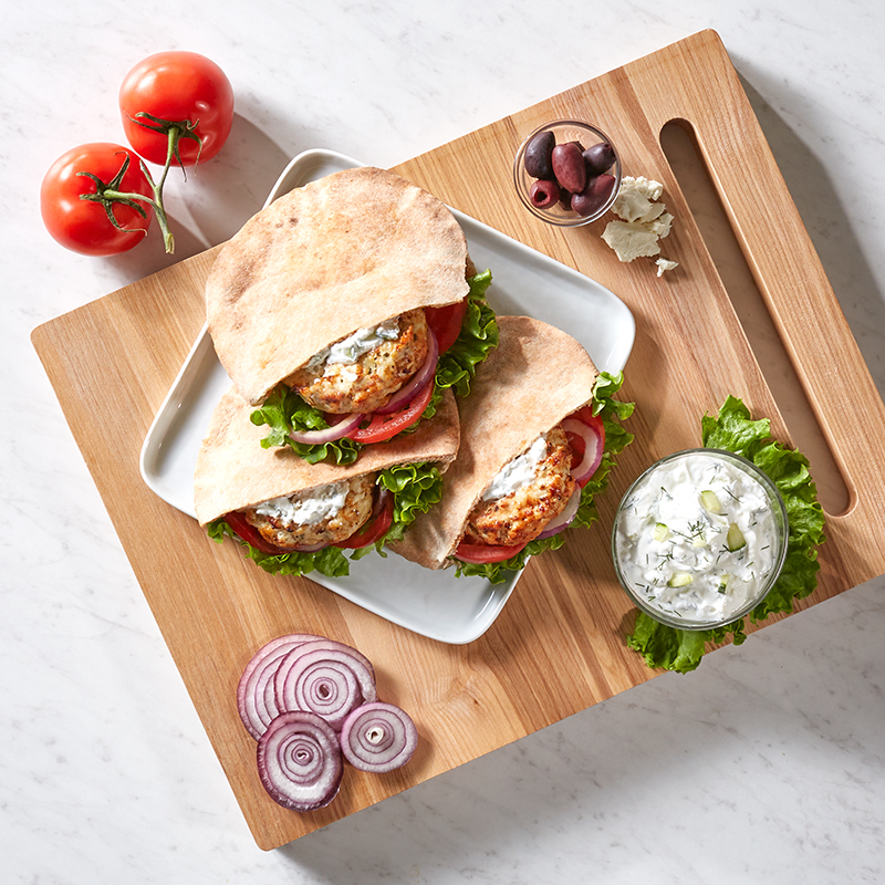 Air Fryer Greek-Inspired Turkey Burgers