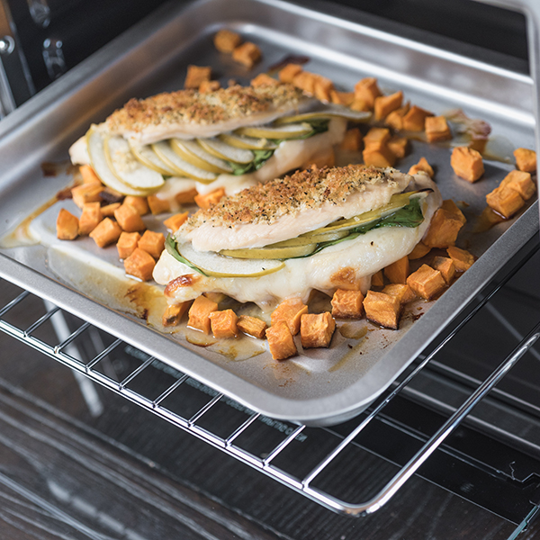 Stuffed Dijon Chicken Sheet Pan Supper