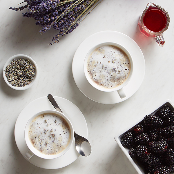 lavender latte with cream