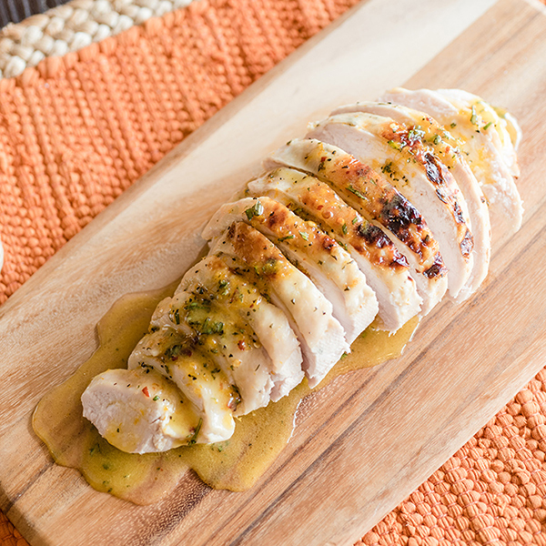Sous Vide Turkey Breast with Orange-Rosemary Butter