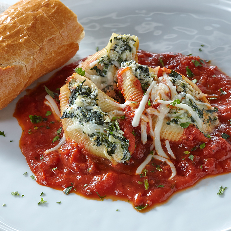 Slow Cooker Spinach Stuffed Pasta Shells