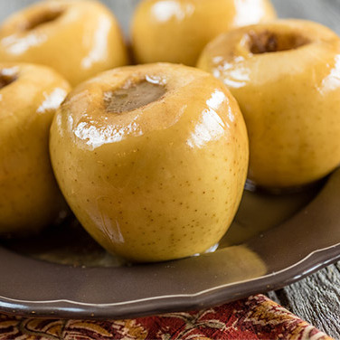 Sous Vide Baked Apples with Caramel Sauce