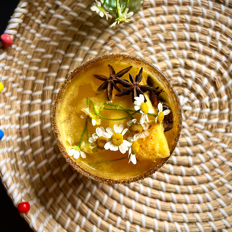 Recipe Spiced Mango Chamomile Tonic