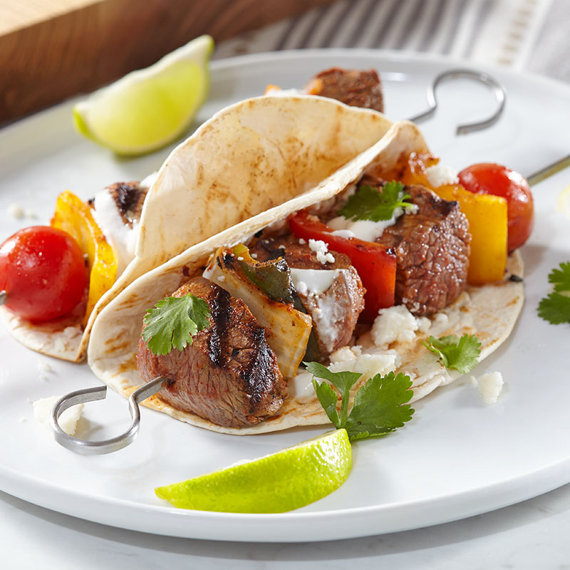 Recipe Grilled Taco Kabobs (Chicken, Beef or Pork)