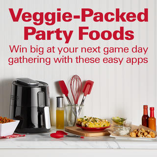 Serve This Vegetarian-Approved Menu at Your Next Game-Day Party Click for Serve This Vegetarian-Approved Menu at Your Next Game-Day Party
